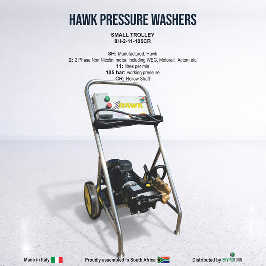 Hawk 2 Phase Electric Pressure Washer - Trolley Unit