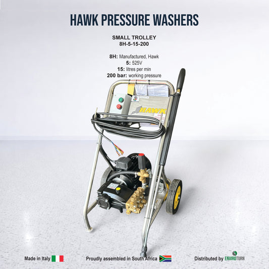 Hawk 525V Electric Pressure Washer - Trolley Unit