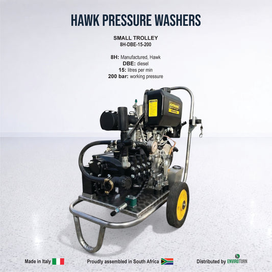 Hawk Diesel Pressure Washer-Trolley Unit