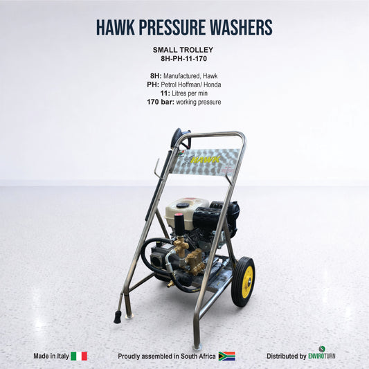 Hawk Petrol Pressure Washer - Trolley Unit